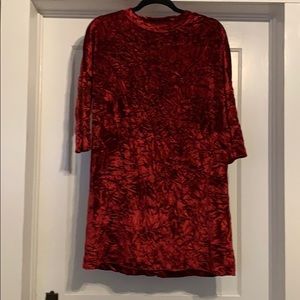 Zara red velvet dress/tunic